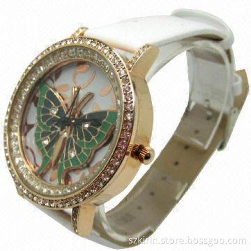 Fantastic fashionable CZ diamond watches, Swarovski diamond for option, brass case